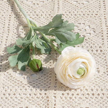 Lulian 2-Headed Faux Peony and Ranunculus Floral Arrangement - Perfect for Home Decor, Wedding Photography, and Special Events - Lifelike Artificial Flowers for Lasting Beauty