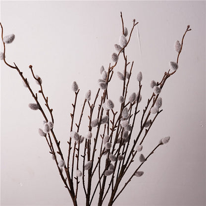 Lifelike Long Silver Willow Branch | Elegant Floor Decoration for Living Rooms | Stunning Faux Floral Arrangement for Home Decor