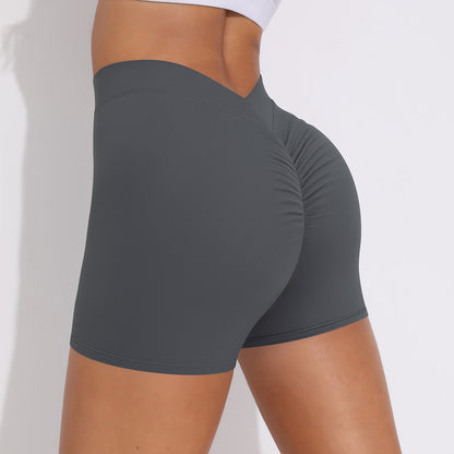 High Waisted Elastic Fleece Yoga Shorts for Women Butt Lifting Tummy Control and for Running and Fitness Workouts