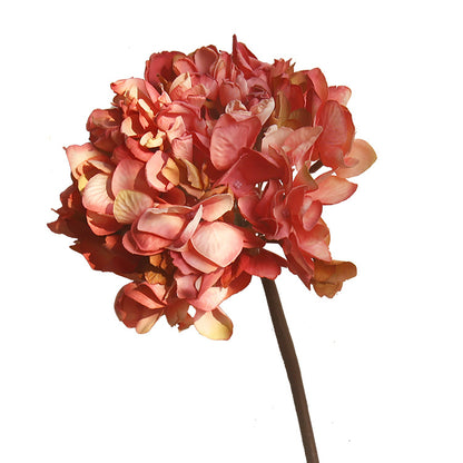 Single Stem Burnt Edge Dry Hydrangea Faux Flower - Perfect for Home Decor, Retail Displays, and Elegant Arrangements