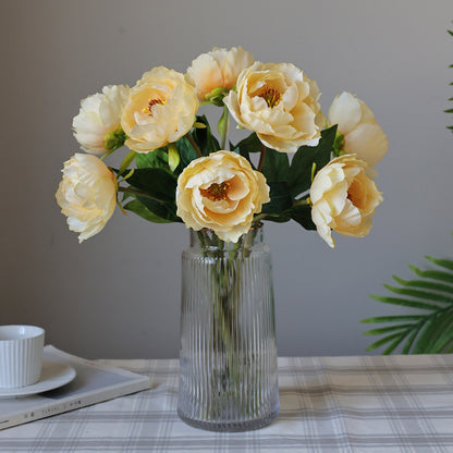 Stunning Oil Painting-Inspired Peony Silk Flowers - Realistic Faux Peonies and Poppies for Elegant Wedding Decor, Event Styling, and Floral Arrangements