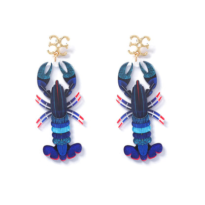 Stylish Vacation Vibe Acrylic Exaggerated Crawfish Drop Earrings – Trendy and Versatile Women's Jewelry