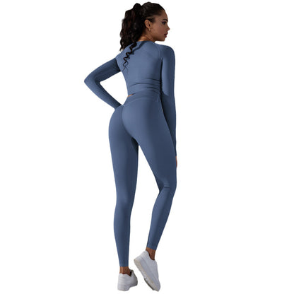 Seamless Breathable Yoga Set with High Waisted Butt Lifting Leggings and Comfortable Sports Bra for Active Lifestyle and Gym Workouts