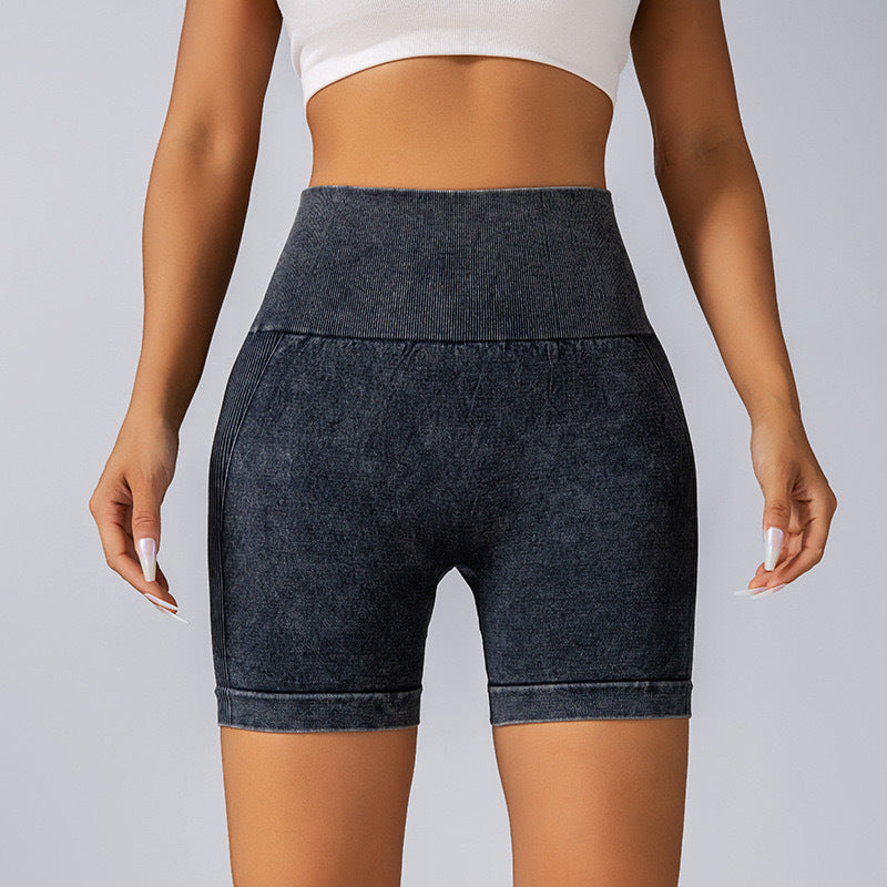 Seamless High Waisted Butt Lifting Yoga Shorts for Women Micro Suede Fitness and Outdoor Activewear with a Comfortable Smile Design