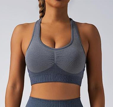 Seamless Quick Dry Women's Running Workout Set with Built In Chest Padding High Waisted Seamless Fitness Shorts Yoga Top for Comfort and Performance