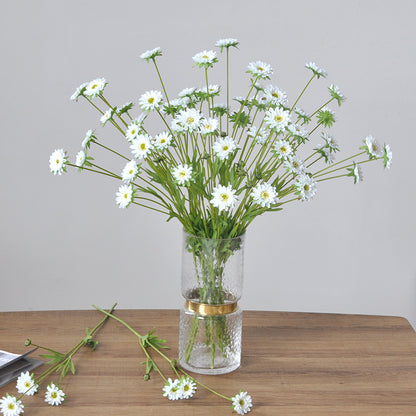 Charming Faux Daisy Flower Arrangement - 4-Stem Decorative Home Accent for Living Room | Perfect for Weddings and Fresh Floral Decor