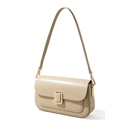 Luxurious French Inspired Genuine Leather Women's Shoulder Bag Unique and Versatile Crossbody Handbag for Chic Outfits