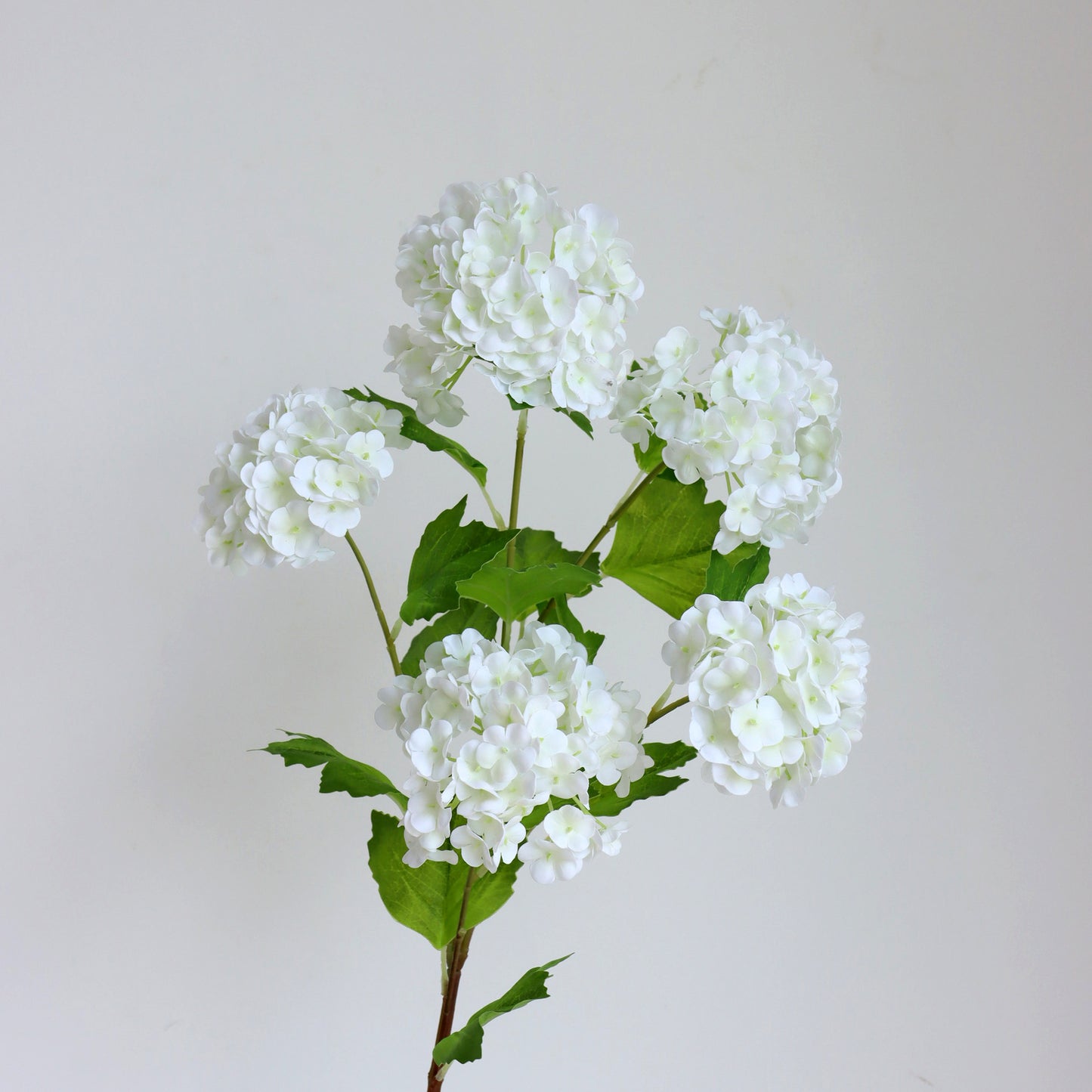 Realistic 5-Head Long-Stem Snowball Hydrangea Artificial Flowers – Perfect for Wedding Decor, Home Decoration, and Special Events