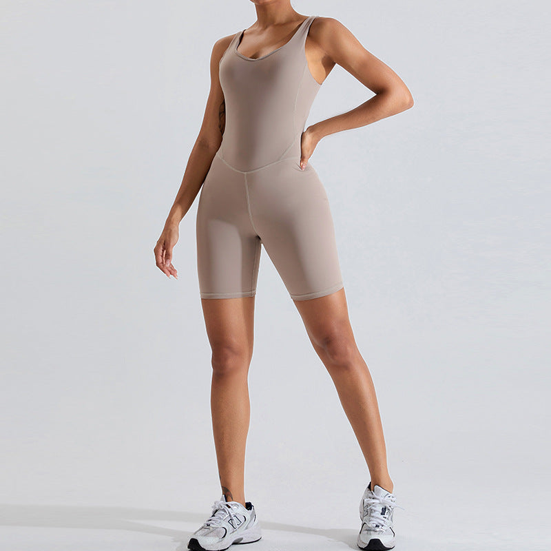 Quick Dry Women's Bodysuit with Butt Lifting Design Yoga Outfit for Outdoor Fitness and Sports