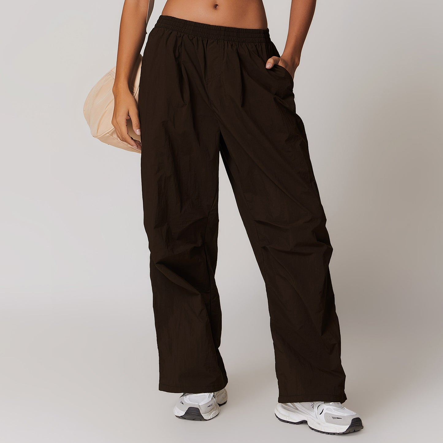 Lightweight and Breathable Women's Jogger Pants with Drawstring Cuffs for Running and Fitness Style 8877