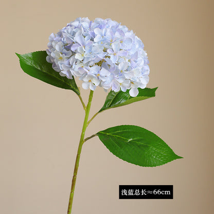 Realistic Large Hydrangea Faux Flower Bouquet - Elegant European-Style Home Decor for Weddings & Events, Stunning Silk Floral Arrangements