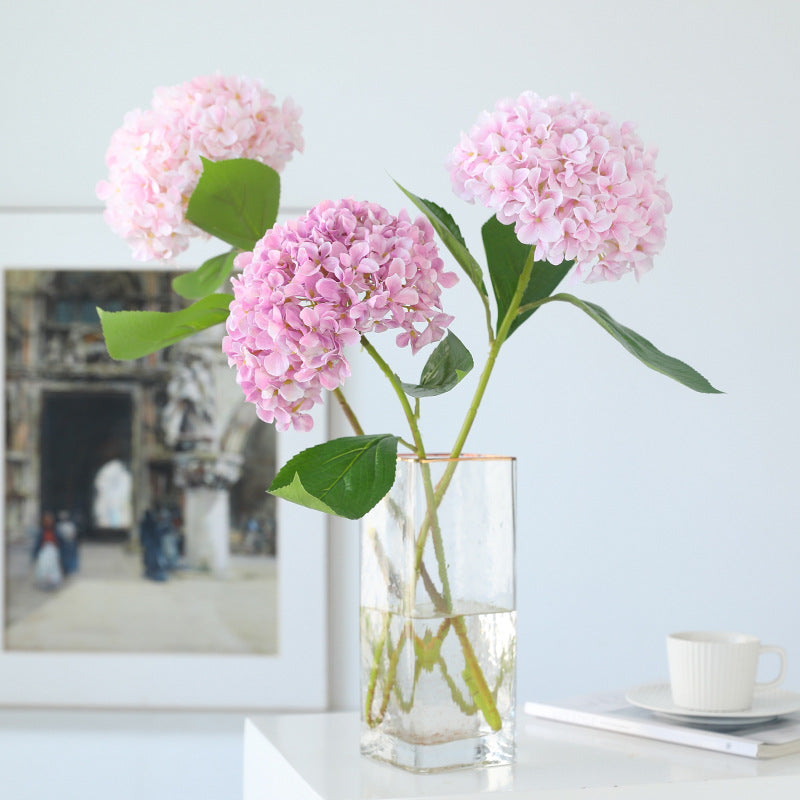 Single Stem Artificial Silk Hydrangea Flower - Perfect for Wedding Decorations, Photo Walls, and Floral Arrangements