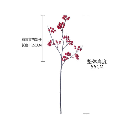 Realistic Zachi Small Millet Fruit Branch Simulation Flowers - Stunning Green Plants for Wedding Decor, Home Accents, and Craft Projects - Model MW25302