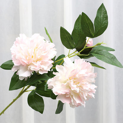 Elegant 3D Printed Triple Peony Flowers - Stunning Artificial Home Décor for Living Rooms, Perfect for All Seasons