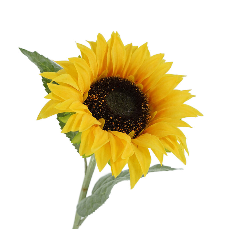 Realistic Single Stem Moisturizing Sunflower -  Soft Décor Floral Arrangement for Dining Table Display, Perfect Photo Prop for Any Occasion