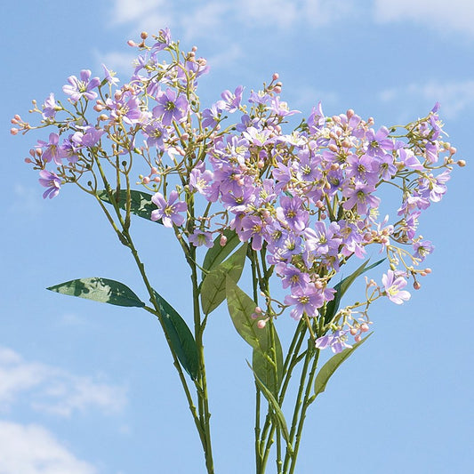 Realistic Faux Fragrant Flower Bouquet - 3 Branch Lilac Spray, Perfect for Home Decor, Weddings, and Photography Styling