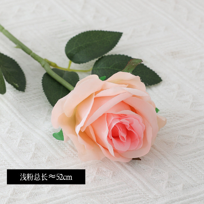 Stunning Single Silk Rose - Realistic Faux Flower for Outdoor Weddings, Valentine's Day Gifts, and Romantic Decor