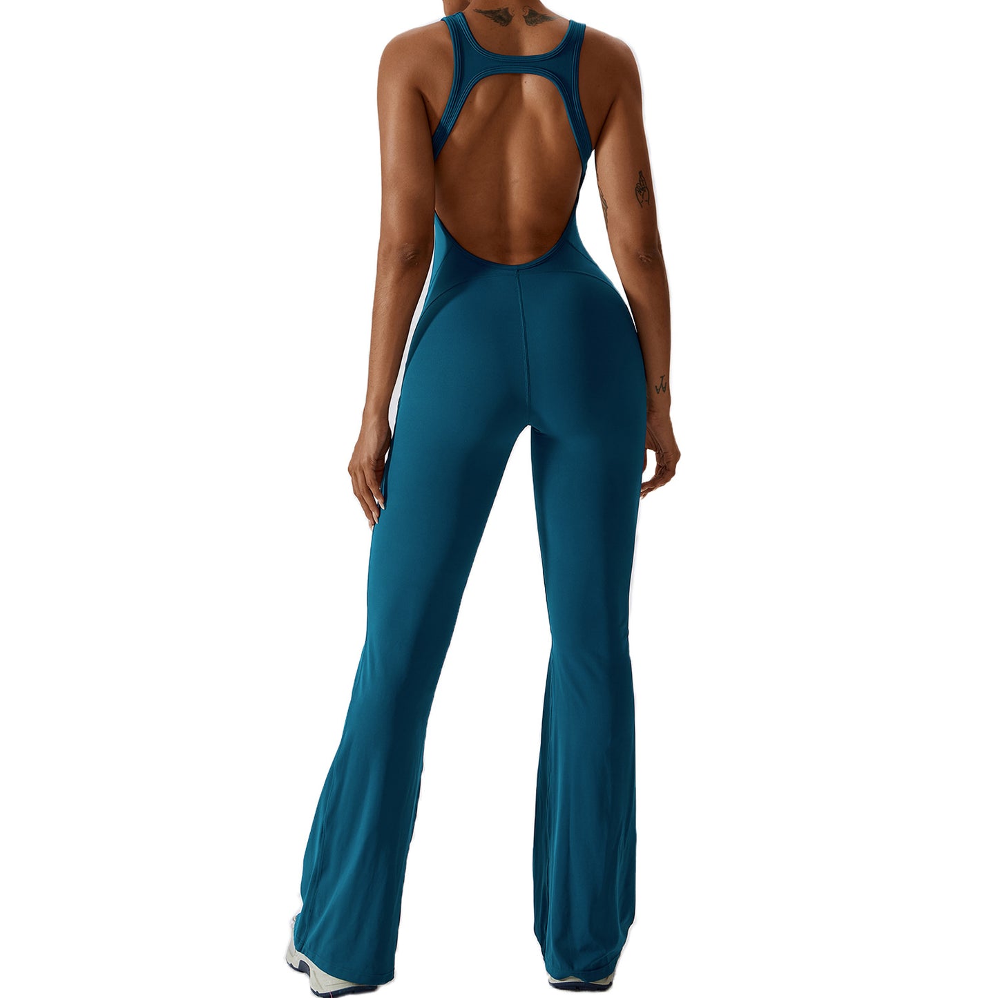 Quick Dry High Performance Yoga Bodysuit with Tummy Control and Flare Leg Design Enhance Your Curves Optimize Comfort for Dance Workout and Fitness