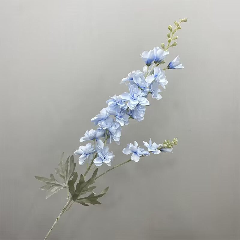 Realistic Velvet-Like Silk Flowers: Faux Delphinium & Hyacinth Home Decor for Weddings, Parties, and Elegant Interior Displays