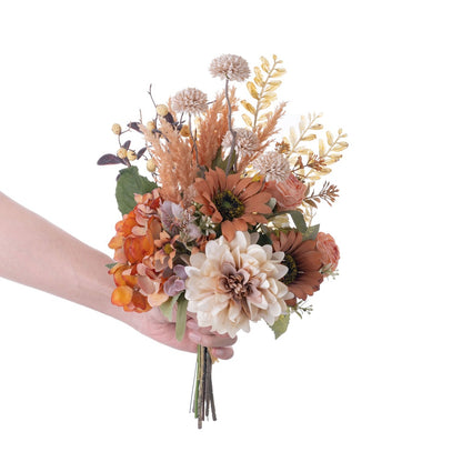 Frosted Dust Faux Flower Bouquet for Home Décor – Stunning Wedding Handheld Flowers, Wall Decorations, and Hanging Art (CF01492)