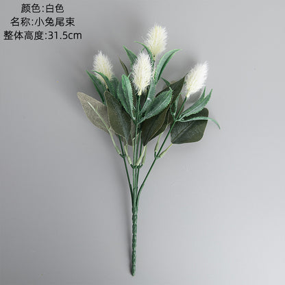 Charming Miniature Bunny Tail Greenery - Realistic Artificial Floral Decor for Weddings, Events, and Home - Trendy INS Style, Model MW73787