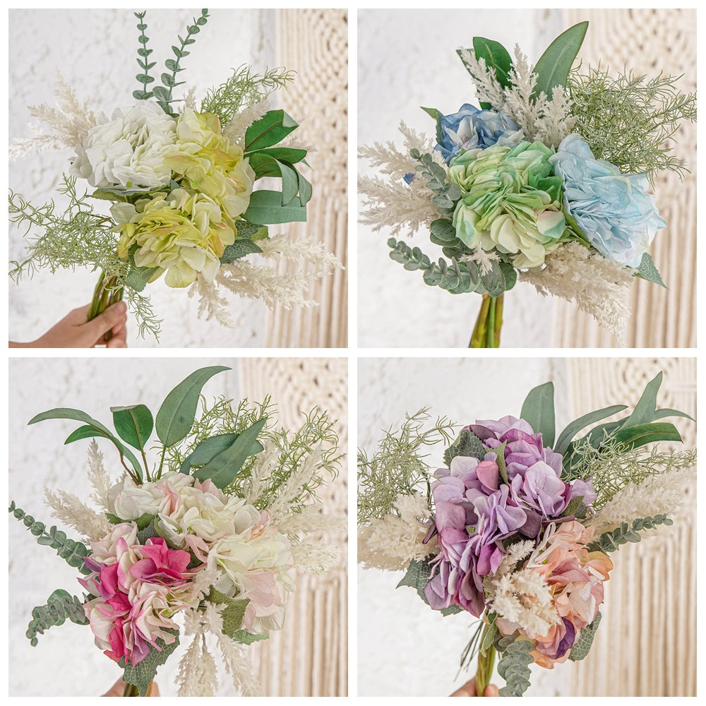 Stunning Artificial Hydrangea Bouquet for Home Décor | INS Style Wedding Flowers | Realistic Faux Floral Arrangement | Perfect for Celebrations and Events MW99554