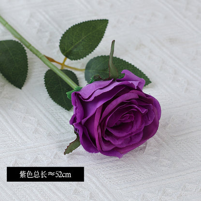 Stunning Single Silk Rose - Realistic Faux Flower for Outdoor Weddings, Valentine's Day Gifts, and Romantic Decor