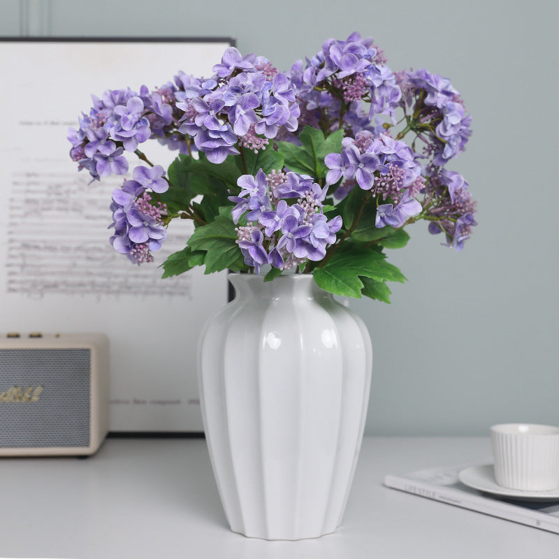 Set of 3 Soft Touch Hydrating Faux Flower Hydrangeas - Stunning Home and Restaurant Decor, Perfect for Weddings and Photography Props