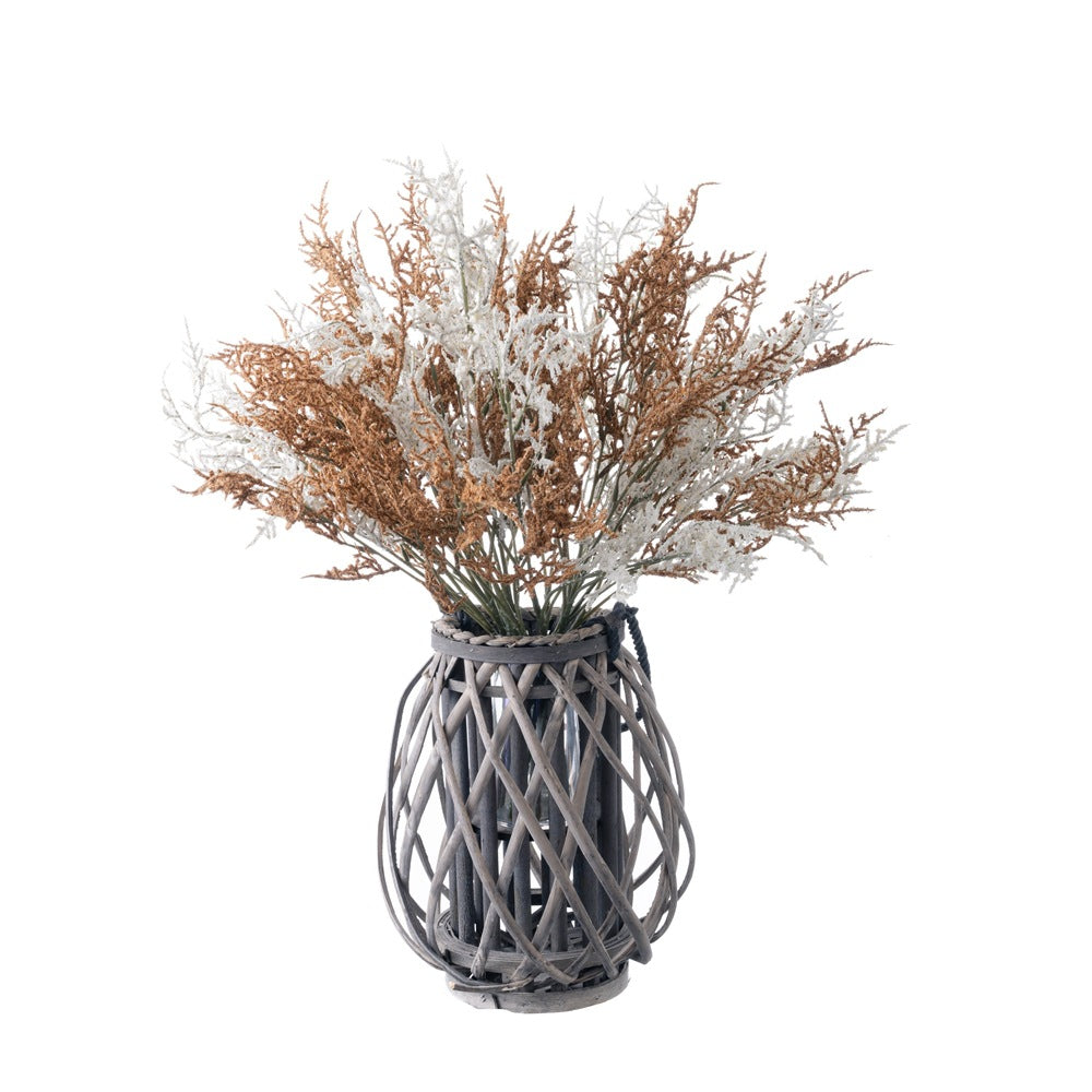 Realistic Faux Flower Home Decor - Romantic Lover's Grass and Rose Bouquets for Weddings and Celebrations | INSMW66004