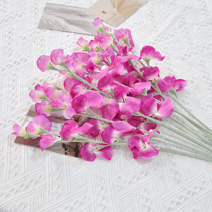 Realistic Pea Blossom Faux Flowers - Scandinavian Style Home Décor Bouquet for Living Room, Wedding Decorations, and Photography Floral Arrangements