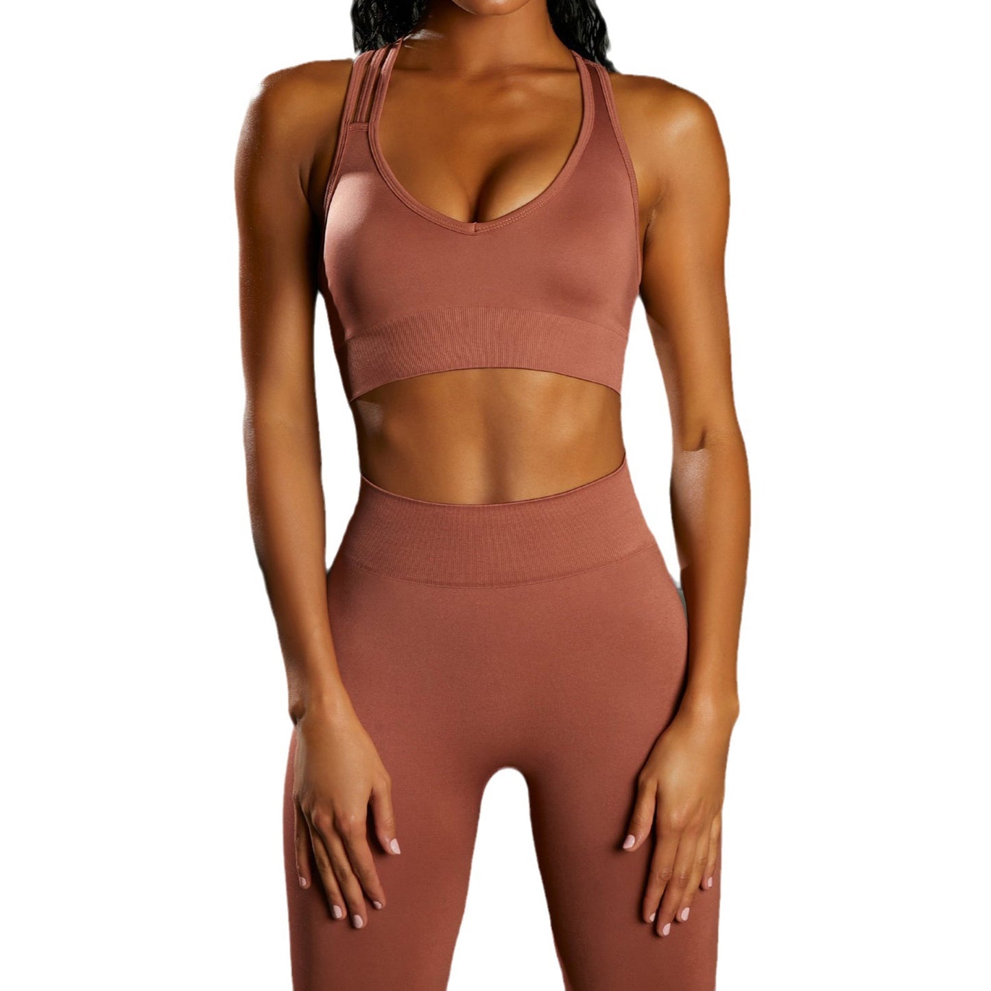 Seamless High Waisted Yoga Set for Women Boost Your Workout with Butt Lifting Leggings and Back Design