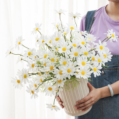 Realistic Faux Daisy Bouquet - 5 Stem Dutch Cosmos & Persian Daisy Flower Arrangement for Weddings and Home Decor