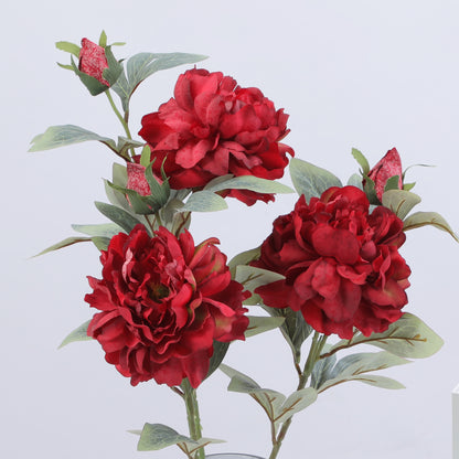 Artificial Peony and Shao Yao Flower Single Large Head Floor Decoration - Luxurious Faux Floral Arrangement for Wedding, Hotel, and Elegant Home Decor