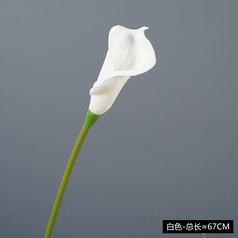 Realistic Miniature Calla Lily in  PU Material - Elegant Floor Decoration for Home and Hotel Living Rooms, Stunning Faux Flower Arrangement