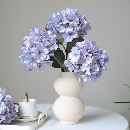 Luxury Faux Flower Arrangement for Living Room and Dining Table - Elegant Single Stem Hydrangea in Artistic Vase - Perfect for Home Decor and Event Styling