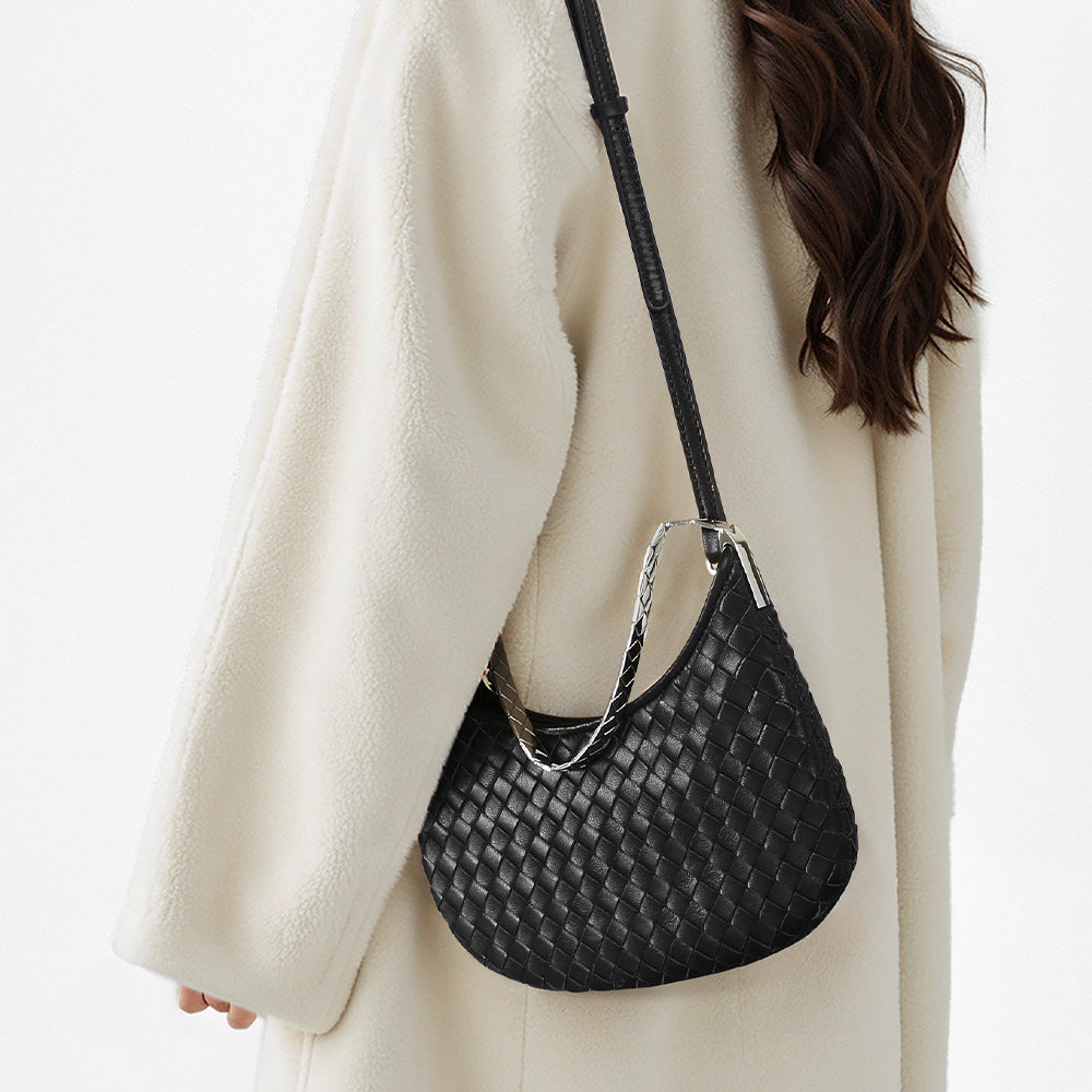 Chic Handcrafted Korean Style Handmade Lambskin Bag for Women Unique Design Genuine Leather Tote Shoulder Bag Ideal for Fashion Enthusiasts