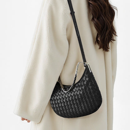 Chic Handcrafted Korean Style Handmade Lambskin Bag for Women Unique Design Genuine Leather Tote Shoulder Bag Ideal for Fashion Enthusiasts