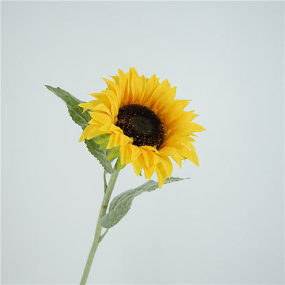 Realistic Single Stem Moisturizing Sunflower -  Soft Décor Floral Arrangement for Dining Table Display, Perfect Photo Prop for Any Occasion