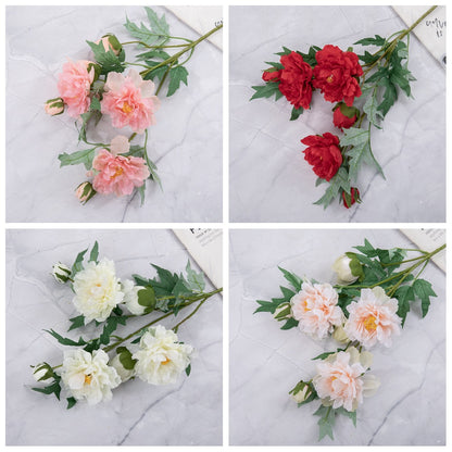 Stunning Artificial Peony and Greenery Silk Flowers - Perfect for Weddings, Home Decor, and Stylish Events | INS Aesthetic DY1-5769