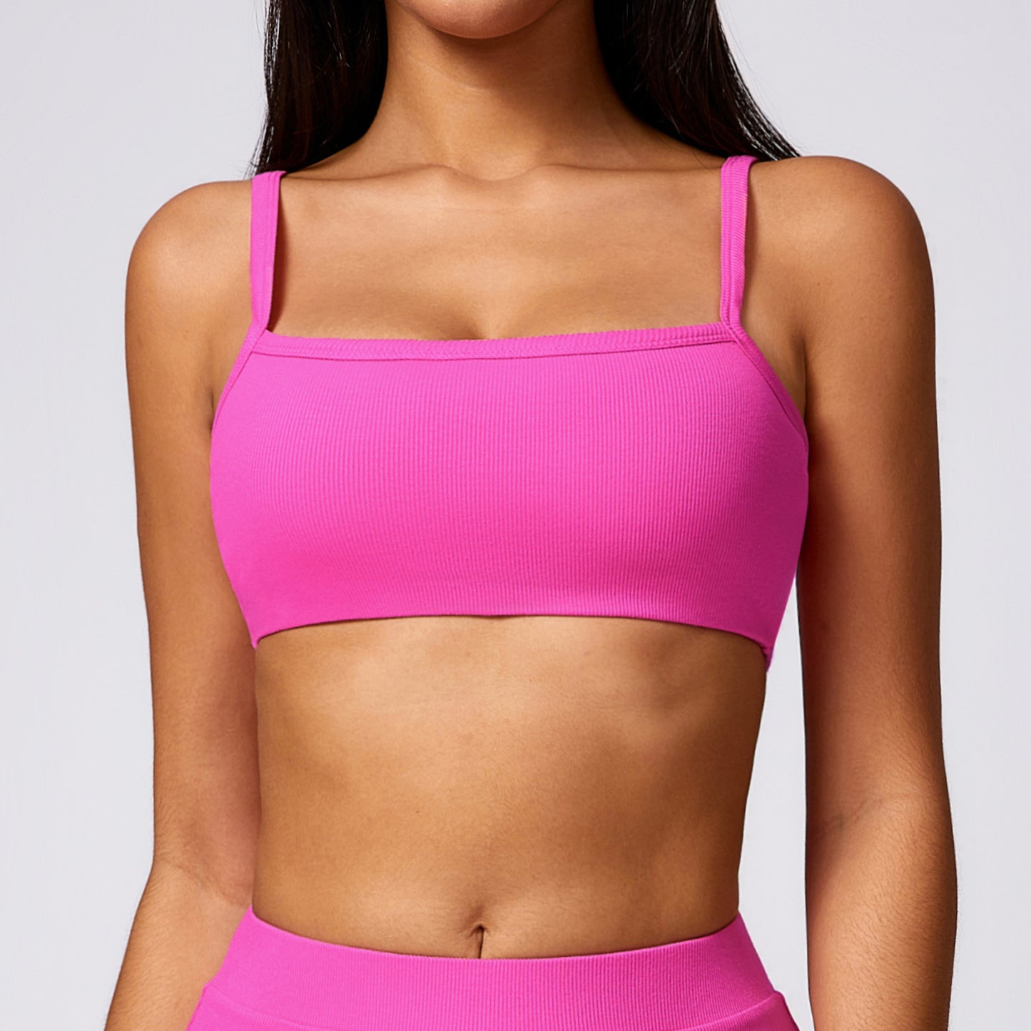 High Performance Slim Fit Yoga Sports Bra with Moisture Wicking Fabric Comfort for Pilates and Fitness Style 8714