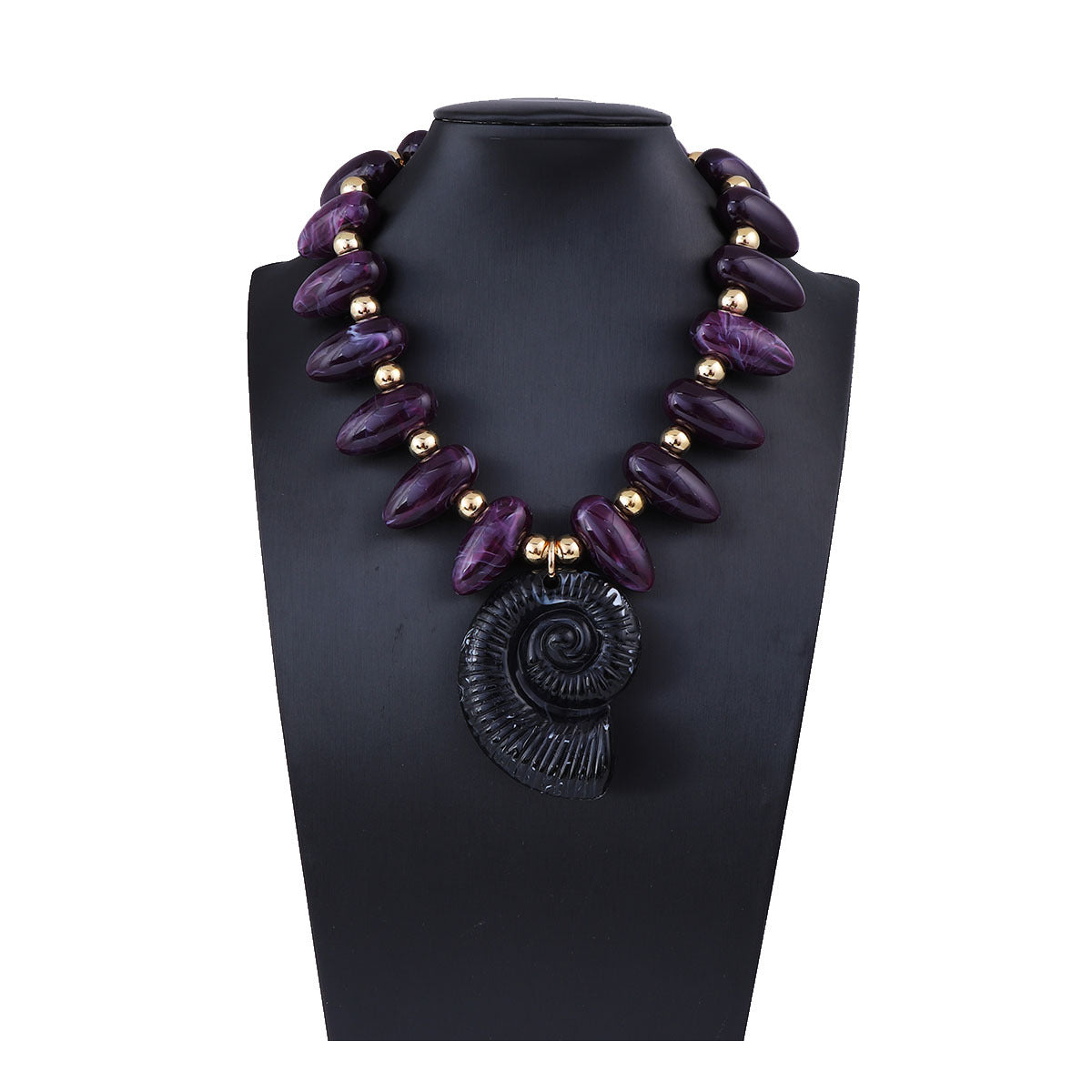 Exaggerated Ocean-Inspired Vacation Pendant Necklace with Colorful Beads and Shell Charm - Versatile, Luxurious, and Perfect for Every Occasion