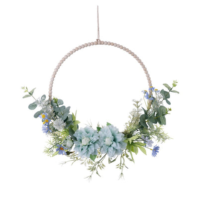 Stunning Wall Hanging Faux Flower Arrangement for Home Decor - Elegant Wedding Bouquet and Wind Chime Design - Perfect for Any Occasion - CF01441