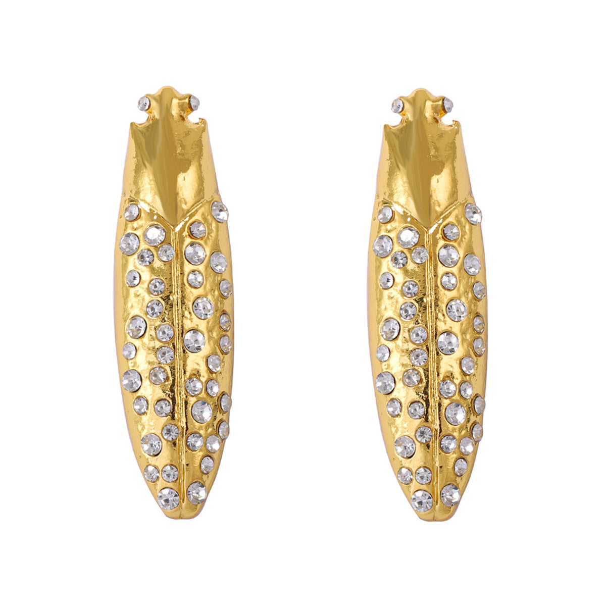 Chic Minimalist Alloy Insect-Themed Ear Studs for Women | Sparkling Micro-Set Zirconia | Unique Design for Effortless Elegance