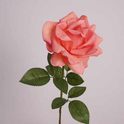 Luxurious Touch Moisturizing Faux Rose Décor - Perfect for Weddings, Home Decor, Table Arrangements & Photography Props | Single Stem Realistic Silk Flower