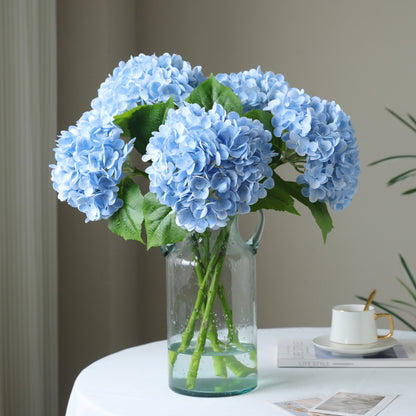 Lifelike Hydrangea Artificial Flower Bouquet for Weddings & Hotel Decor | Satin Feel, Moisture-Proof, Stunning Floral Arrangement Prop