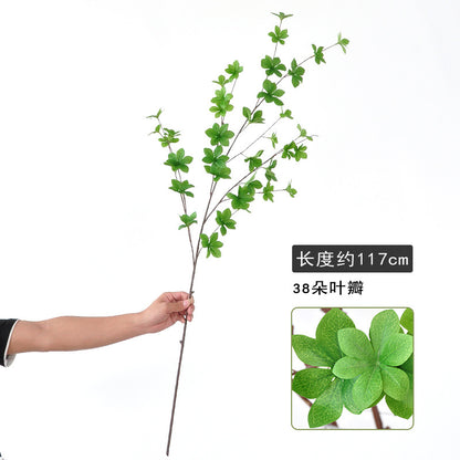 Realistic Japanese Allamanda Plant with Multi-Layered Green Leaves - Perfect Decorative Faux Greenery for Living Room, Enhances Ambiance and Style