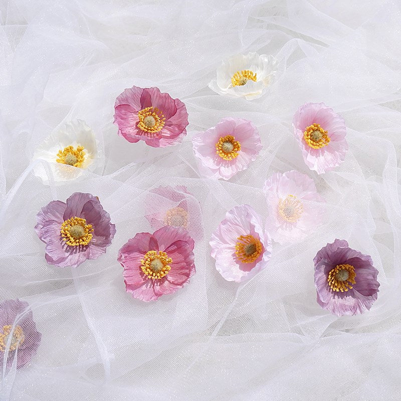 Stunning 6cm Artificial Poppy Flowers - Perfect for Weddings, Events, and Gift Decorations - Vibrant Faux Floral Accents for Bridal Bouquets and Stylish Home Decor