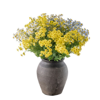 Artificial Chamomile and Rose Bouquet - Perfect Home Decor and Wedding Handheld Flower Arrangement - Realistic Faux Flowers for Elegant Floral Displays - Model MW66001