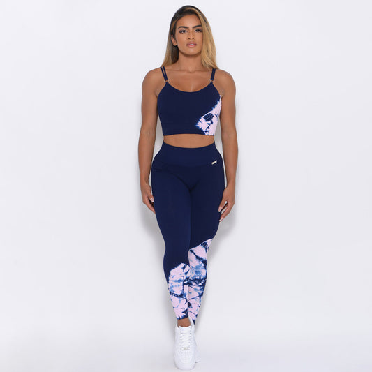 High Waisted Tie Dye Yoga Leggings for Women Peach Butt Lifting Gym Pants with Stretchy Elastic Fit for Comfort and Style