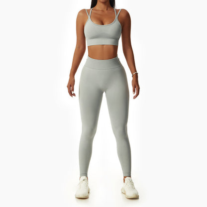 Seamless Women's Yoga Set Tummy Control Leggings Drawstring Sports Bra and Lift Enhancing Shorts for Comfort and Style